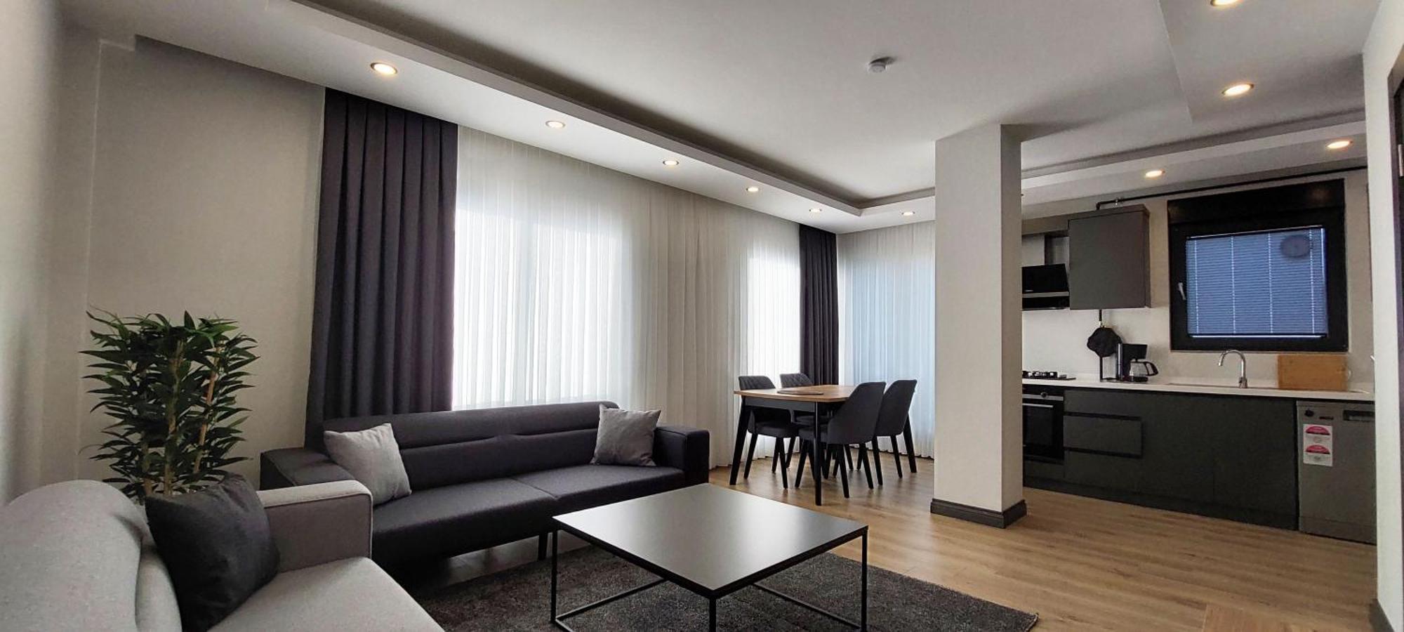 New Flat With Big Living Spaces 4 Near By Lara Apartament Antalya